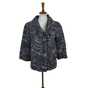 Yansi Fugel Blazer Gray 10 Womens Office Career Minimalist